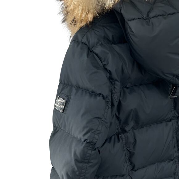 HETREGO Women's 90/10 premium down puffer natural fur hood trim jacket coat - Picture 6 of 14
